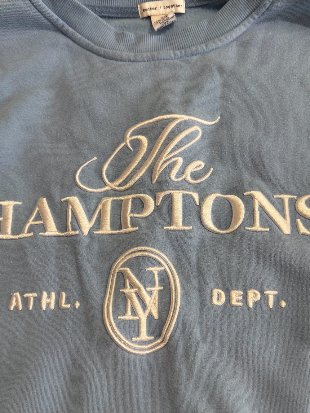 The Hamptons Light Blue Sweatshirt - Embroidered - Picture 6 of 8